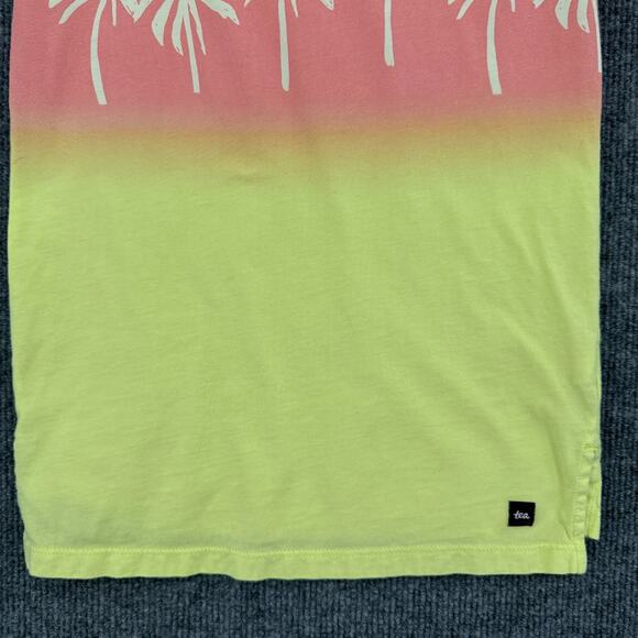 Tea Collection Sleeveless Jersey Knit Midi Dress Girls 5 Ombre Palm Tree Cotton - Picture 6 of 9